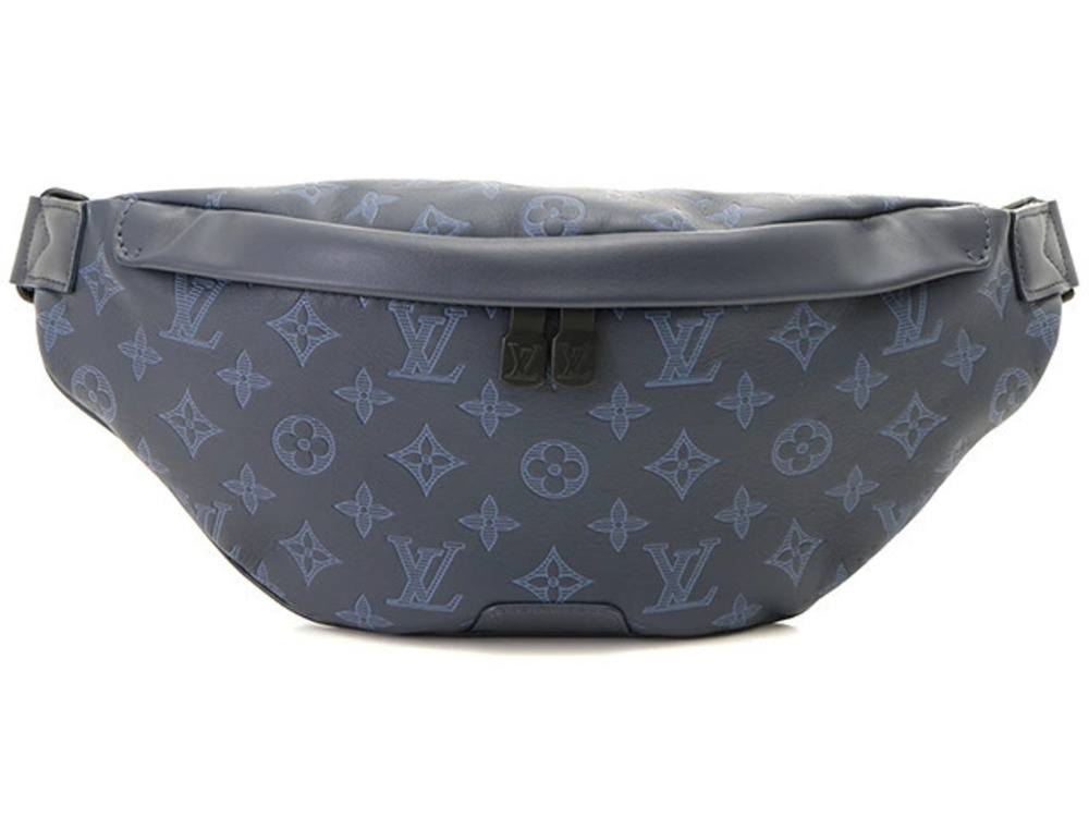 LOUIS VUITTON Discovery Bumbag Monogram Shadow Black Navy Blue